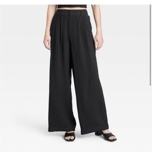 A New Day Pants | Women's High-Rise Wide Leg Pants - A New Day Black